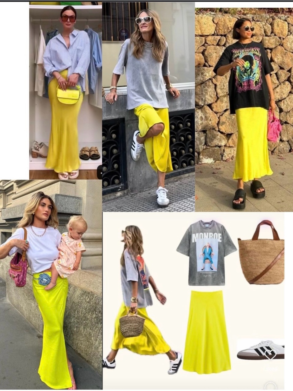 VINTAGE Neon Yellow Skirt